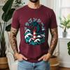 2026 Summer Unisexs Japanese Dragon Lighthouse Graphic Oversize Tee 100 Cotton UkiyoE Short Sleeve