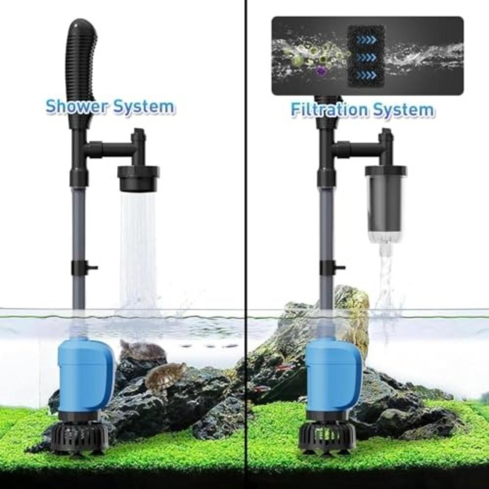 High Power Aquarium Gravel Cleaner Length-adjustable Plug and Play Fish Tank Water Changer Multi-Functional Vacuum Water Changer