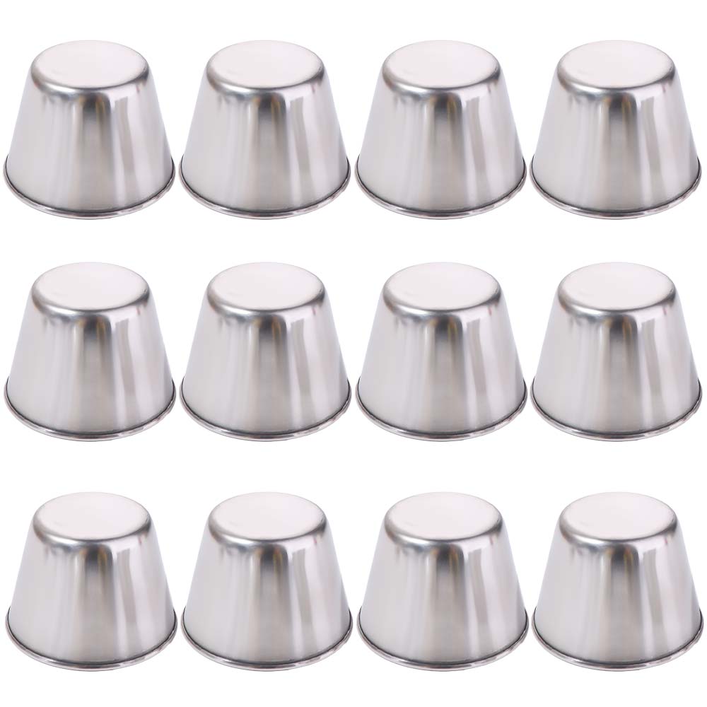 12PCS/SET 304 Stainless Steel Barbecue Dipping Cup Stainless Steel Seasoning Dish Outdoor Use