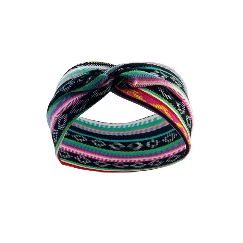 Yoga Headband Bohemian Style Sports Headscarf Women's Cashew Flower Sweat Absorbing Elastic Headband