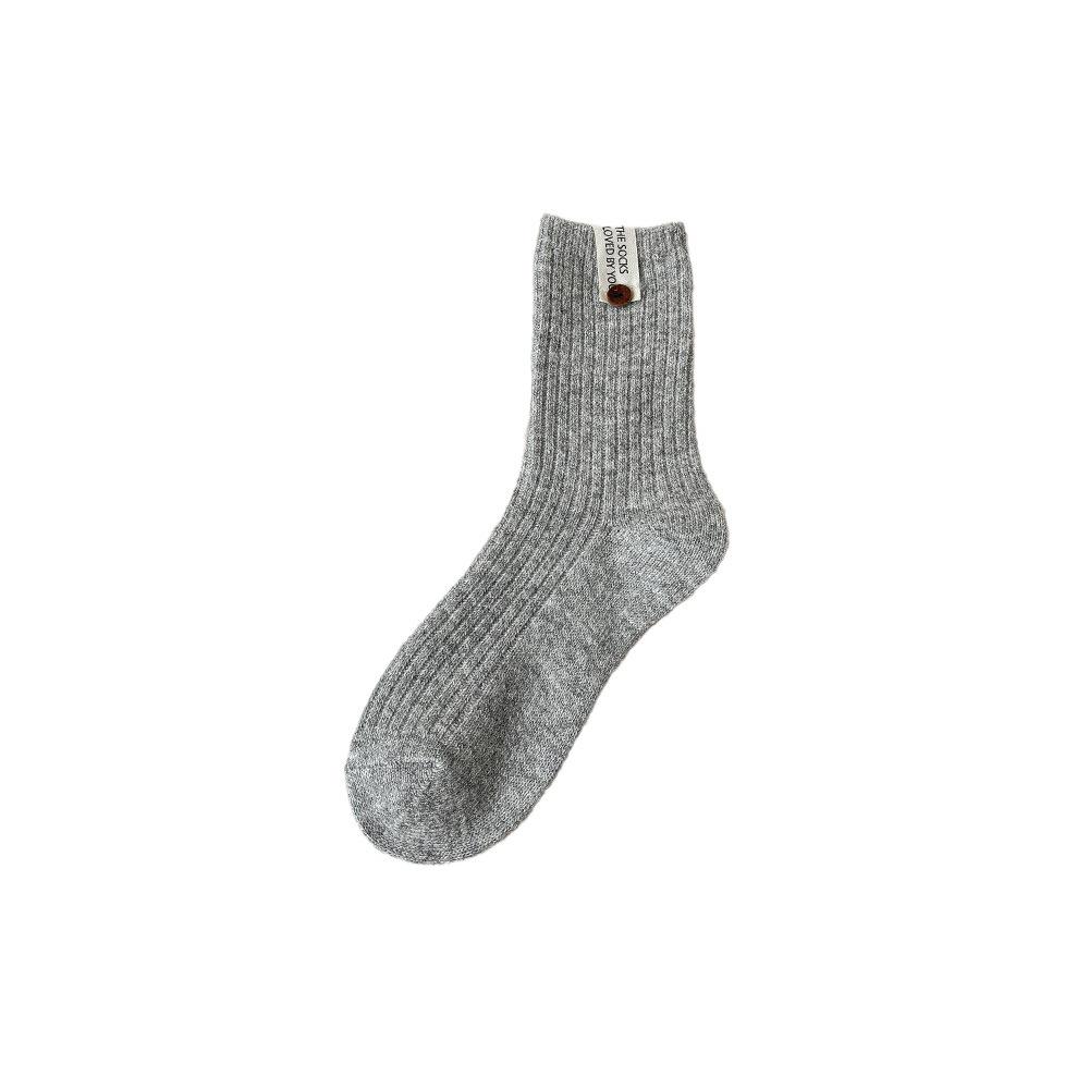 Women's Autumn and Winter Thickened Warm Fashion Cloth Standard Wool Drum Pile Socks