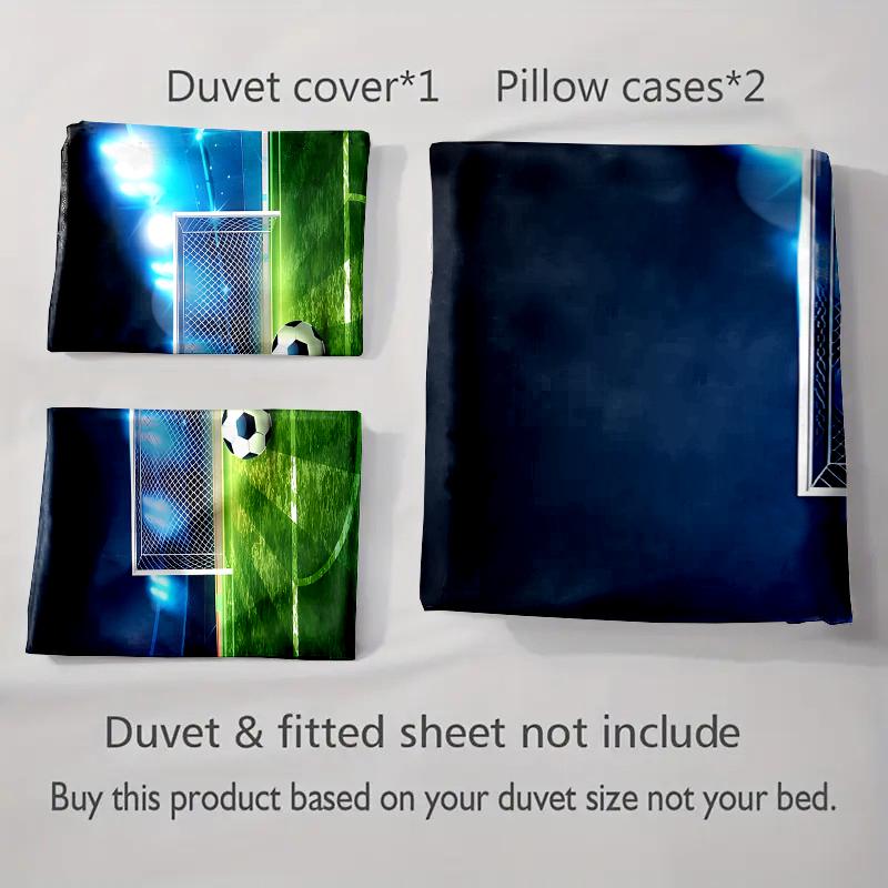 Soccer field design. Bedding Duvet cover sets Duvet covers Pillowcases gifts (1 * Duvet Cover 2 * Pillowcases, without duvet insert)