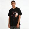 Abstract Face & Plant Print Casual Top Artistic Style Pure cotton T-shirt