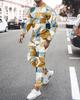 Men's Long Sleeve T-Shirts Sets Abstract Pattern 3D Print Sports T-Shirt Pants Suit Fashion Tracksuit 2-Piece Jogger Outfits