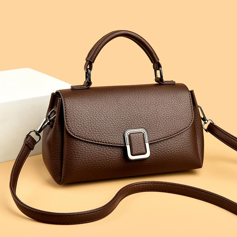 Luxury Large Capacity Multilayer Shoulder Messenger Bag High Quality PU Leather Handbag Women Designer Crossbody Sac Female Tote