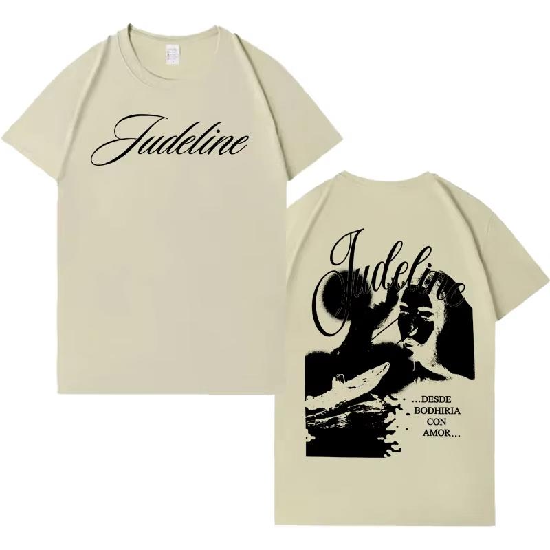 Singer Judeline Tide Album 2026 Tees Unisexs Womens Vintage Style High Quality Tshirts Shortsleeved Y2K Cotton Tshirts Streetwear