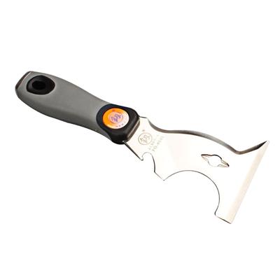 10in1 Paint Scraper Putty Knife Functional Tool for Home Improvement DIY Project Rust Resistant Steel Cutter Wood Handle