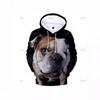 Herren- und Damen-Französische Bulldogge Umhang Set Wildleder Hund 3D Gedruckt Harajuku Informelle Jacke Lang