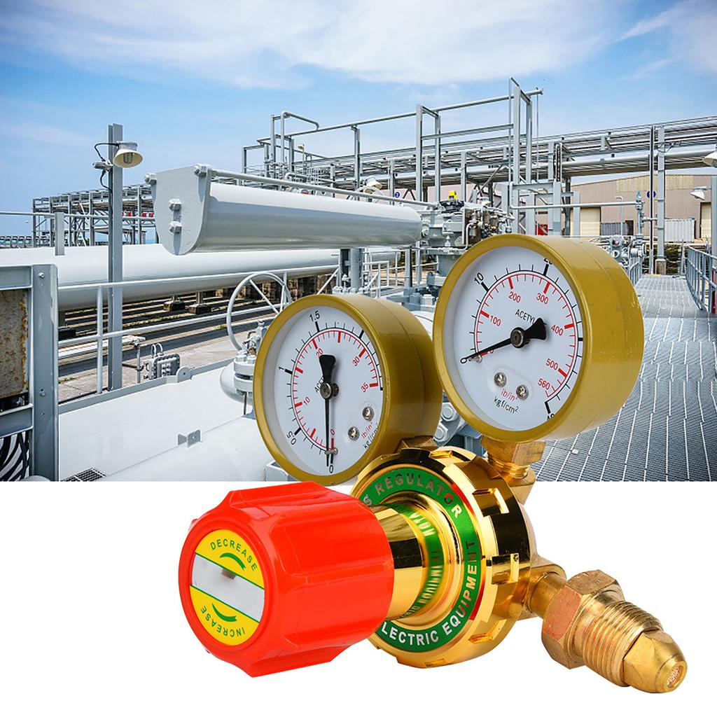 WX YQE?03 60 Acetylene Gauge Meter Gas Acetylene Pressure Reducer for Gas Torch Welding Cutting