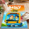 Tappeti Antiscivolo a Tema Bluey's Bus Adventure - Arredamento per la Casa in Poliestere, Adatti per Camere da Letto, Soggiorni, Ingressi, Studi e Decorazioni