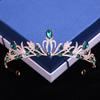 DIEZI Luxury Green Red Blue Crystal Tiara Crown For Women Girls Party Wedding Princess Rhinestone Bridal Crown Hair Accessories
