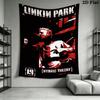 Linkin Park Wall Tapestry Aesthetic Wall Hanging Printed Fabric Blanket Decorative Tapestries for Bedroom Living Room Home Decor
