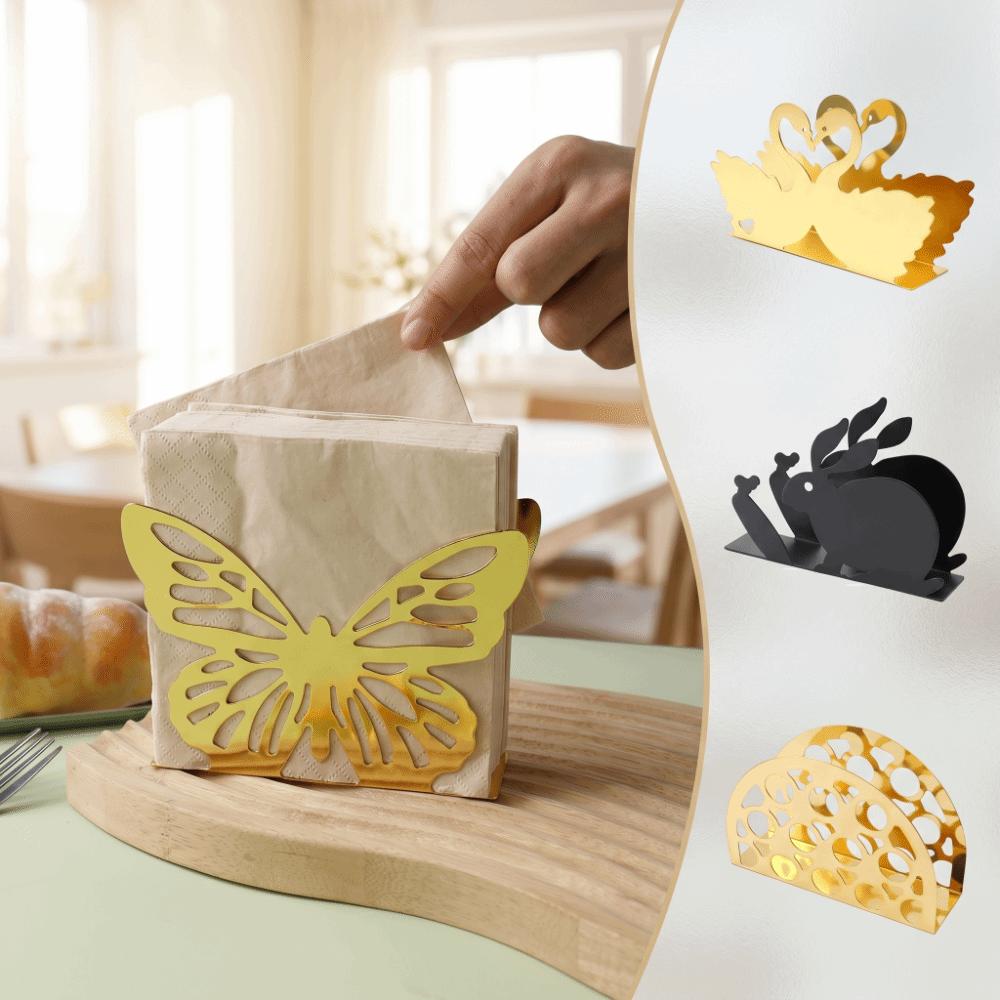 Iron Napkin Storage Vertical Design Napkin Organizer Paper Towel Holder  Restaurant