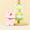 Cute Froggy Plush Keychain Quirky Tongue-out Frog Stuffed Toy Perfect For Backpacks