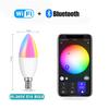 Smart Light Bulbs Wifi Bluetooth E27 E14 GU10 Color Changing LED Bulb Alexa Google Home Lamp Voice Tuya APP Control Music Rhythm