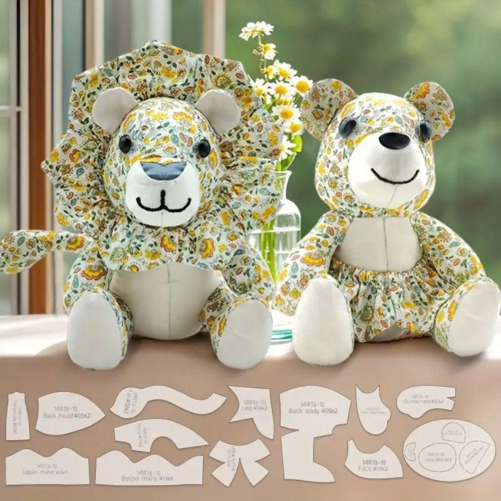 13PCS Handmade Lion DIY Template Ruler Transparent Sewing Templates Quilting Ruler  Adults