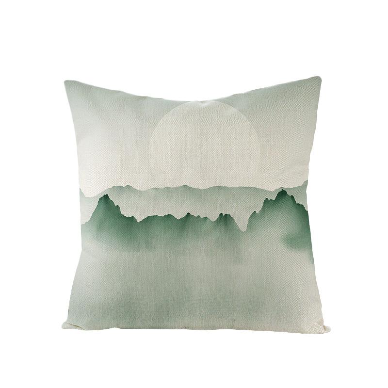 Home Decoration Supplies Landscape Painting Polyester Pillow Cover Home Geometric Abstract Sofa Cushion Cover