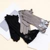 This Is A Cute and Sweet Style of Woolen and Yangni Women's Bow Gloves A Fashionable Outfit That Pairs Well with Full Finger Gloves
