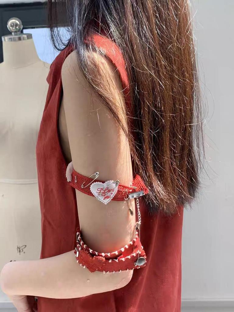 Japanese Soft Girl Peach Heart Choker/Thigh Strap Necklace