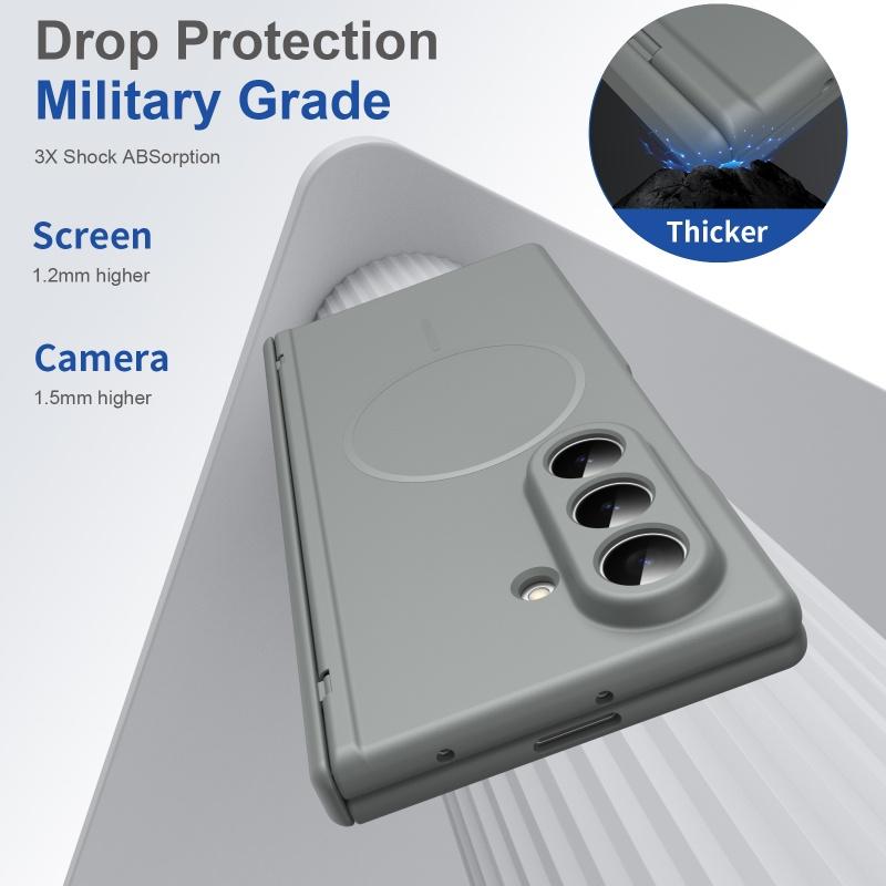 Business Skin Feel PC Hinge Protect Case for Samsung Galaxy Z Fold 8 Ultra 7 6 5 4 3 with Film Magnetic Wireless Charging Cover