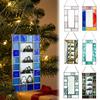 Vertikaler langer Foto-Display Acrylrahmen Lichtfänger, Hängender personalisierter Geburtstagsgeschenk im Retro-Buntglasstil mit Kette, Transparent