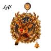 Decorative Window Silhouette Christmas Suction Cup Light 7.8-Inch Double-Layer Warm LED Hanging Glass Light Battery Powered for Holiday Windows,