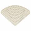 1pc Non-Slip Corner Bath Mat with Suction Cups & Drain Holes, 21x21in, PVC Shower Mat Bathtub Mat Machine Washable Floor Mat