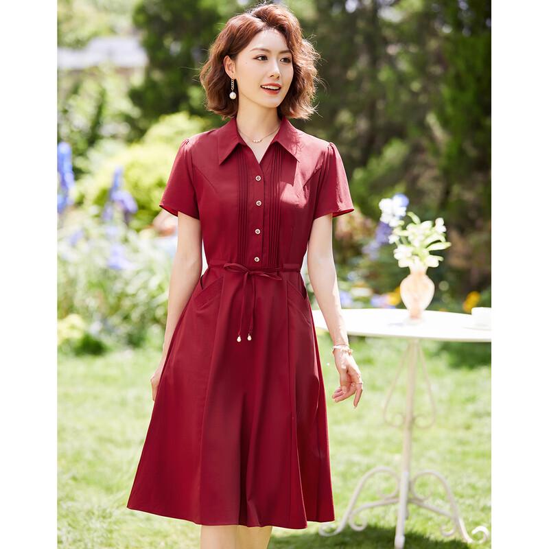 

Pasite Elegant Summer Short-Sleeve Dress for Moms 3XL