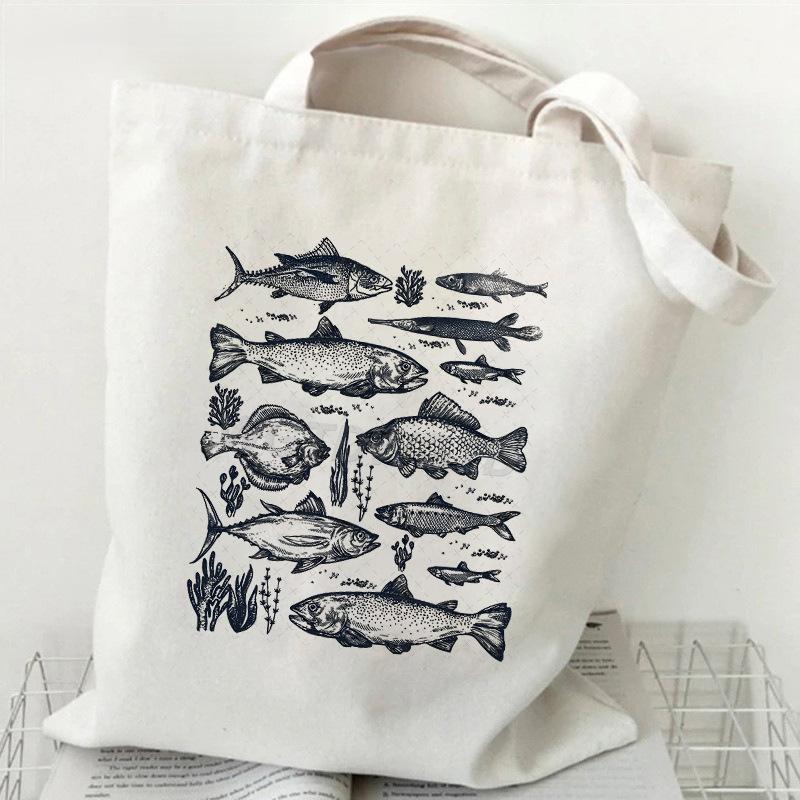 Ocean Animal Trend Shoulder Bag Daily Versatile Commuter Student Tutoring Bag