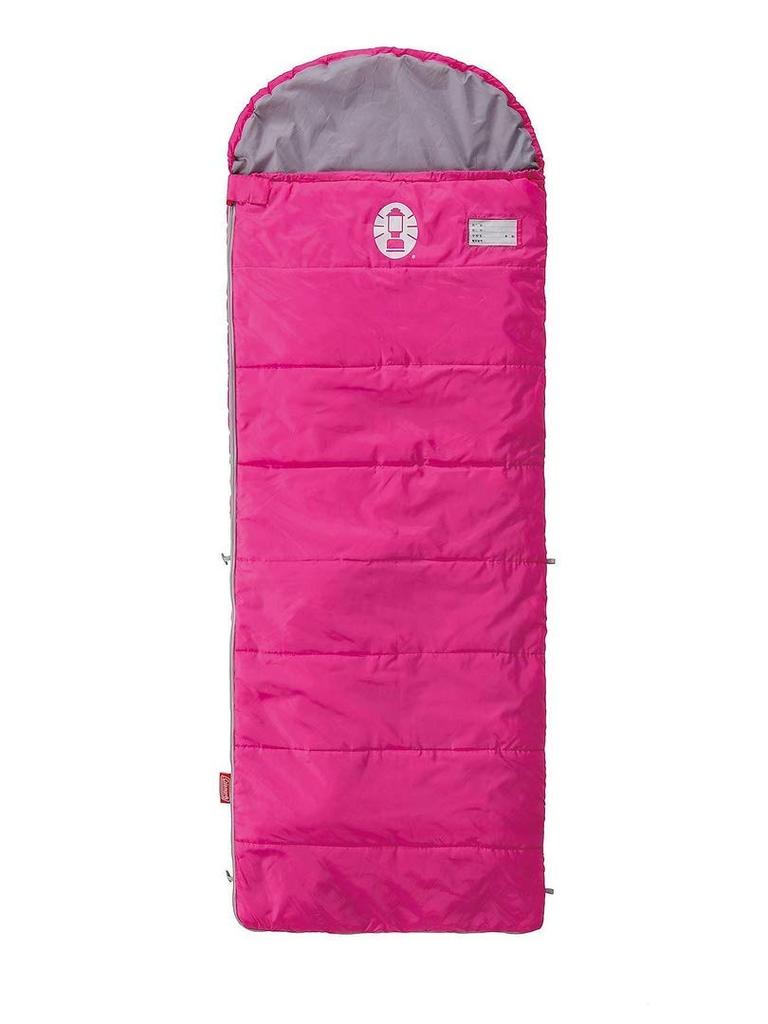 COLEMAN School Kids Sleeping Bag C10, 10°C (10°F), Envelope Style, Pink, 2000027269