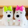 Cute Bow West Highland Dog Doll Backpack Scribbled Puppy Clothes Plush Toy
