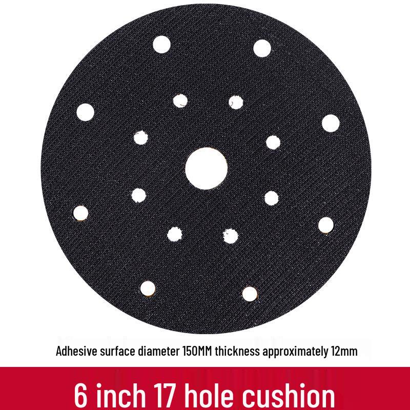 6-inch Yellow Flocking Sandpaper Disc for Polishing and Grinding (17 Pieces)