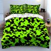 Set Camouflage Verde Vivace - Arredamento per camera da letto per bambini e adulti per esterni, Squisito set letto tre pezzi regalo