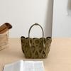 Borsa rétro in camoscio traforato autunno e inverno nuova borsa a cesto tote borsa a mano trend di nicchia creativa