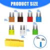 126Pcs Auto Car Truck Fuse Assortment 5A/7.5A/10A/15A/20A/25A/30A Standard Car Fuse Replacment Automotive Fuse