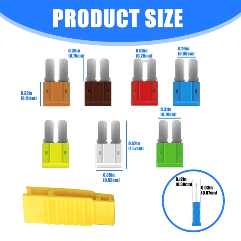 126Pcs Auto Car Truck Fuse Assortment 5A/7.5A/10A/15A/20A/25A/30A Standard Car Fuse Replacment Automotive Fuse