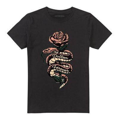 Yellowstone Unisex Adult Beth Dutton Snake Rose T-Shirt