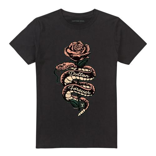 Yellowstone Unisex Adult Beth Dutton Snake Rose T-Shirt