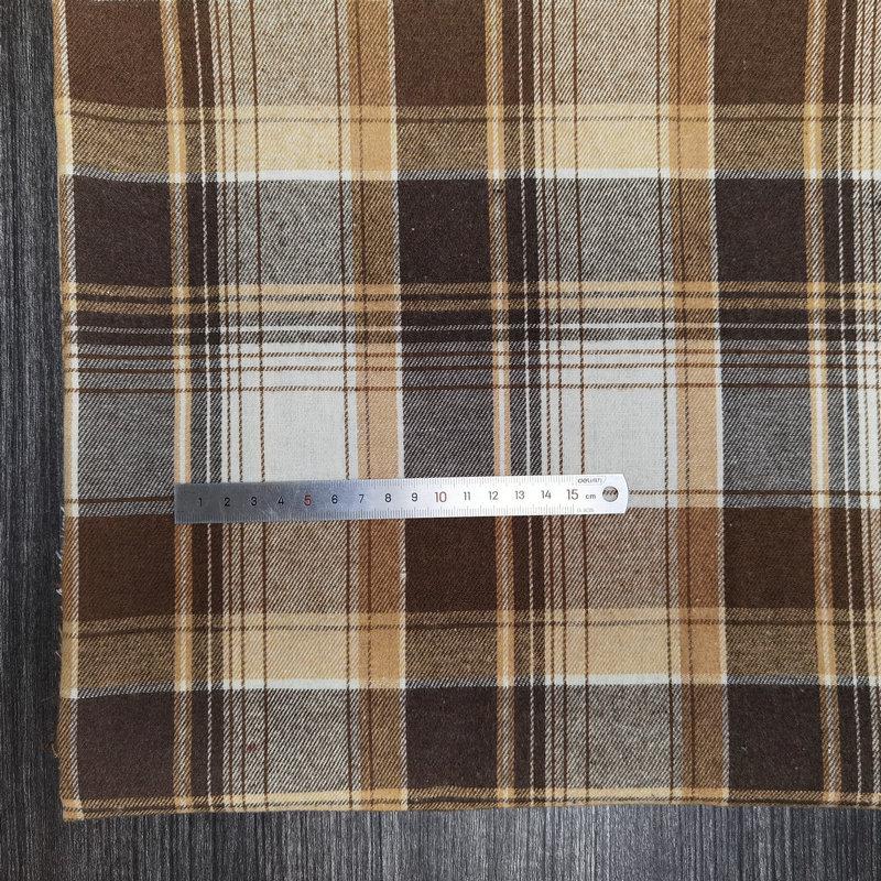 Children's Twill Plaid Flannel Shirt Fabric - Yarn Dyed, Brushed Cotton