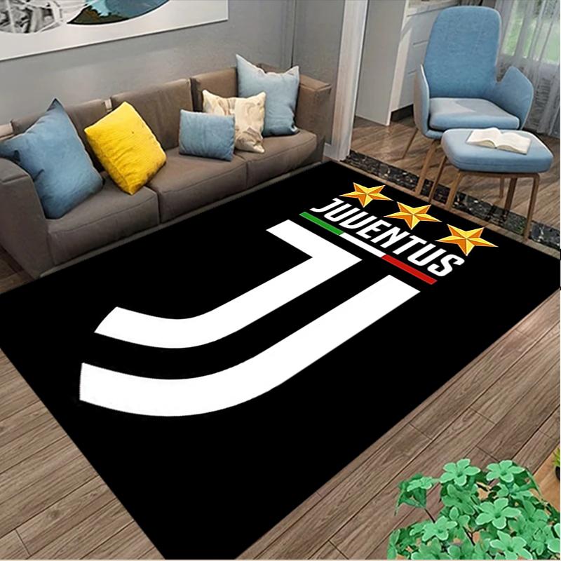 1pc Juventus Football Club Carpet for Room Floor Mat, Comfortable Office Chair Printed Area Rug, Beautiful Hotel Rug