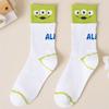 Japanese Style Cartoon Snoopy Mid-Calf Women's Socks - Cute Anime Long Socks