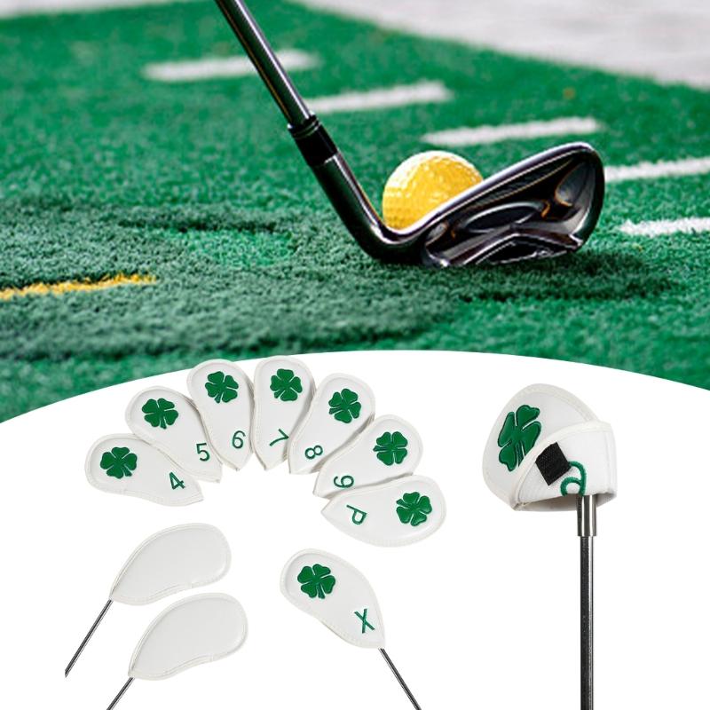 10Pcs PU Leather Iron and Wedges Golfs Club Head Cover Golfs Iron Headcover Protective Cover To Protect Your Golfs Clubs