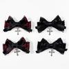 2/4PCS Gothic Fashion Hair Clip Exquisite Hair Accessories For Women Girls Personalized Sweet Cool Cross Bow Hair Clip Gifts