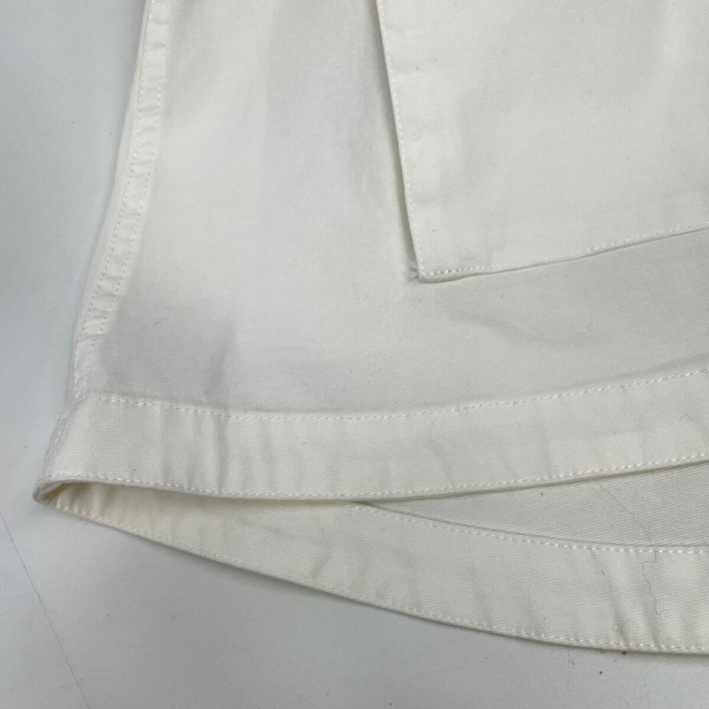 Munich White Stretch Cotton Pique Bag Flared Blouson Jacket S whiteUsed