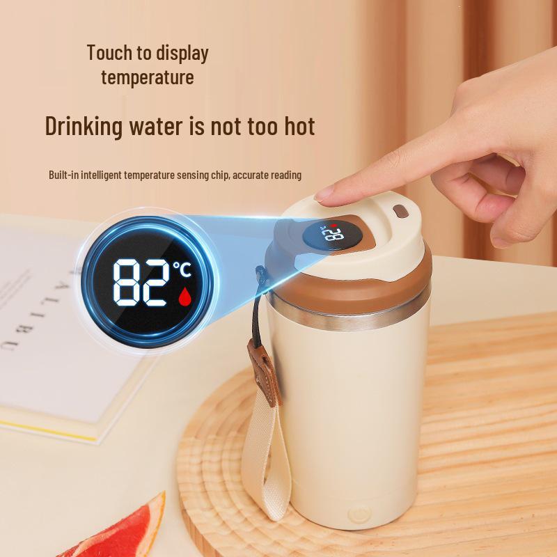 316 Automatic Magnetic Stirring Coffee and Milk Mixer Cup with Detachable Digital Display