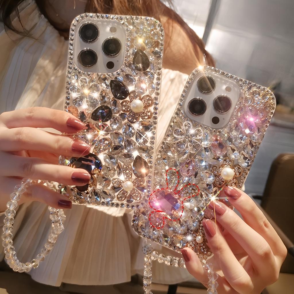 Glitter Rhinestone Phone Case For XiaoMi 15 Ultra 14 Pro 14T 14A Plus 13 Lite 13T 12 12T 12S 12X 5G Bling Crystal Diamond Floral Cover