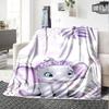 1pc Elephant Name Blanket Lightweight Flannel Throw for Sofa Bed Travel Camping Livingroom Office Couch Chair