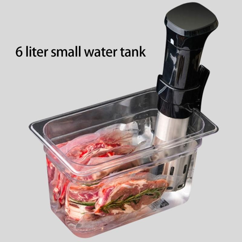 6L Clear Slow Cooker Storage Case with Rounded Edges for Easy Maintenance Large Capacity Plastic Sous Vide Water Tank