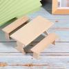 1/12 Puppenhaus Miniatur Holzmöbel Tisch Bank Modell Set ZubehörTisch Bank