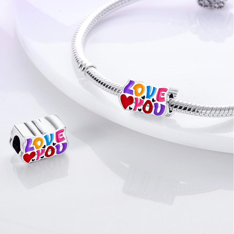 Love You Pendants Copper Forever Lover Girl Boy Fall In Love Wedding Charm Beads Fit Pandora Bracelet Necklace Diy Jewelry